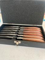 Laguiole Bestekset - 6 Steakmessen in Kist, Huis en Inrichting, Keuken | Bestek, Ophalen of Verzenden, Nieuw, Hout, Bestekset