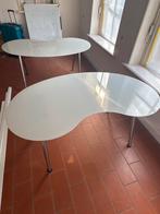 Glazen Bureau met Verstelbare Poten, Huis en Inrichting, Bureaus, Ophalen, In hoogte verstelbaar, Zo goed als nieuw, Bureau