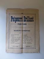 Oud bladmuziek Potpourri Brillant door Maurits Samehtini, Gebruikt, Klassiek, Ophalen of Verzenden, Artiest of Componist