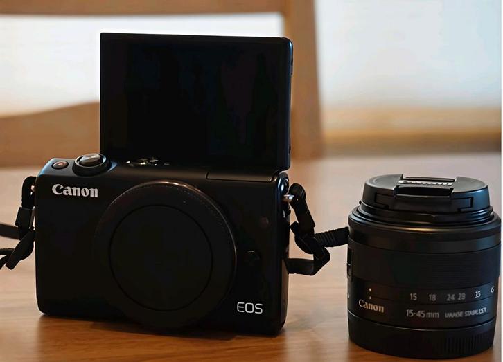 Canon eos m100 mirrorless camera met lens en adapter, Audio, Tv en Foto, Fotocamera's Digitaal, Zo goed als nieuw, Canon, Geen optische zoom