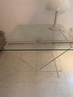 Twee glazen tafels mid century, Ophalen, 50 tot 100 cm, Zo goed als nieuw, Minder dan 50 cm