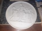 Antiek Porseleinen Wandbord met Reliëf, Ophalen of Verzenden