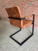 EETKAMERSTOEL ARM INDUSTRIËLE COGNAC ACTIE €75,=, Overige kleuren, Nieuw, Ophalen of Verzenden, Metaal