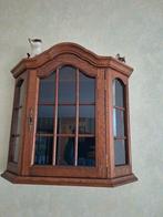 Vitrine kast, eiken,, Huis en Inrichting, Kasten | Vitrinekasten, Zo goed als nieuw, 150 tot 200 cm, 25 tot 50 cm, 50 tot 100 cm