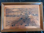 Koperen plaat met ets tekening, Antiek en Kunst, Kunst | Etsen en Gravures, Ophalen of Verzenden