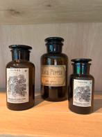 Set van 3 Vintage Glazen Potten, Ophalen, Overige kleuren, Minder dan 50 cm, Glas