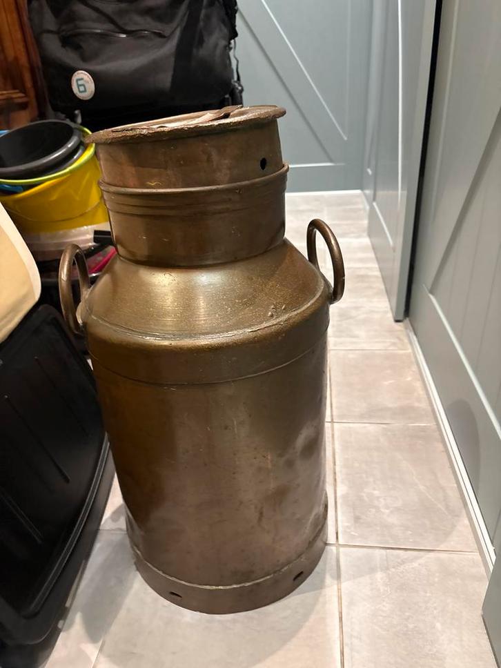 Antieke  koperen melkbus hoogte +_ 70 cm, Antiek en Kunst, Antiek | Koper en Brons, Koper, Ophalen