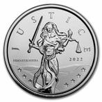 2022 Gibraltar 1 oz .999 Fine Silver Lady Justice BU, Postzegels en Munten, Ophalen of Verzenden, Zilver