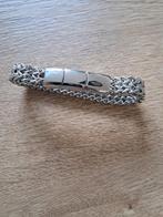 Stalen armband met magnetische sluiting, Verzenden, Zo goed als nieuw, Zilver, Staal