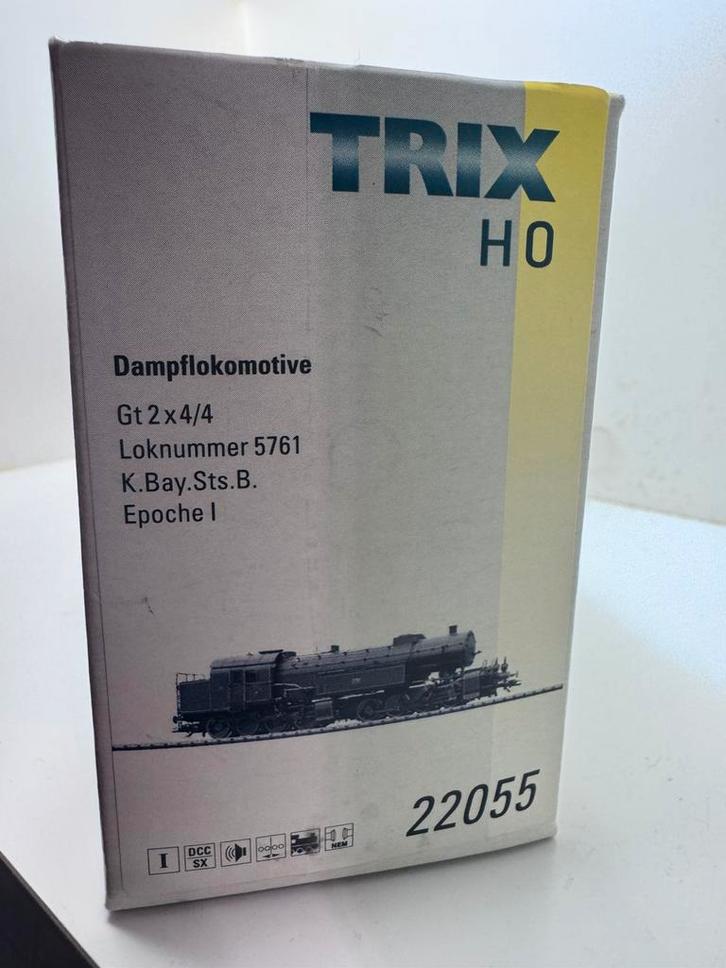 TRIX mallet BR96 stoomlok Bayern 22055 SOUND, Hobby en Vrije tijd, Modeltreinen | H0, Zo goed als nieuw, Locomotief, Gelijkstroom