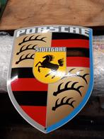 Super mooi groot emaile bord 24x30cm. PORSCHE  EMBLEEM, Verzamelen, Merken en Reclamevoorwerpen, Ophalen of Verzenden, Reclamebord