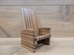 Miniatuur design stoeltje van hout, Ophalen of Verzenden