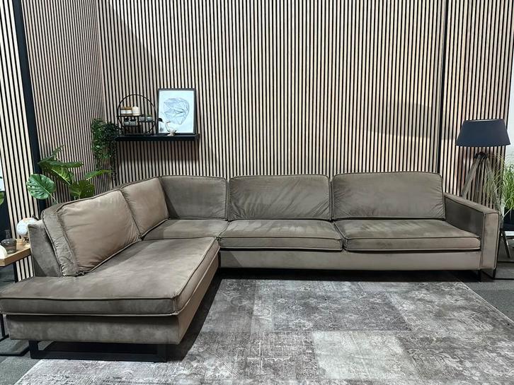 “GRATIS LEVERING” Prachtige velvet hoekbank! 320x220, Huis en Inrichting, Banken | Bankstellen, Zo goed als nieuw, Hoekbank, Overige maten