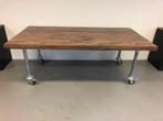 robuuste verrijdbare tafel/ bureautafel/tafels/, Ophalen of Verzenden, Met wielen, Gebruikt, Bureau