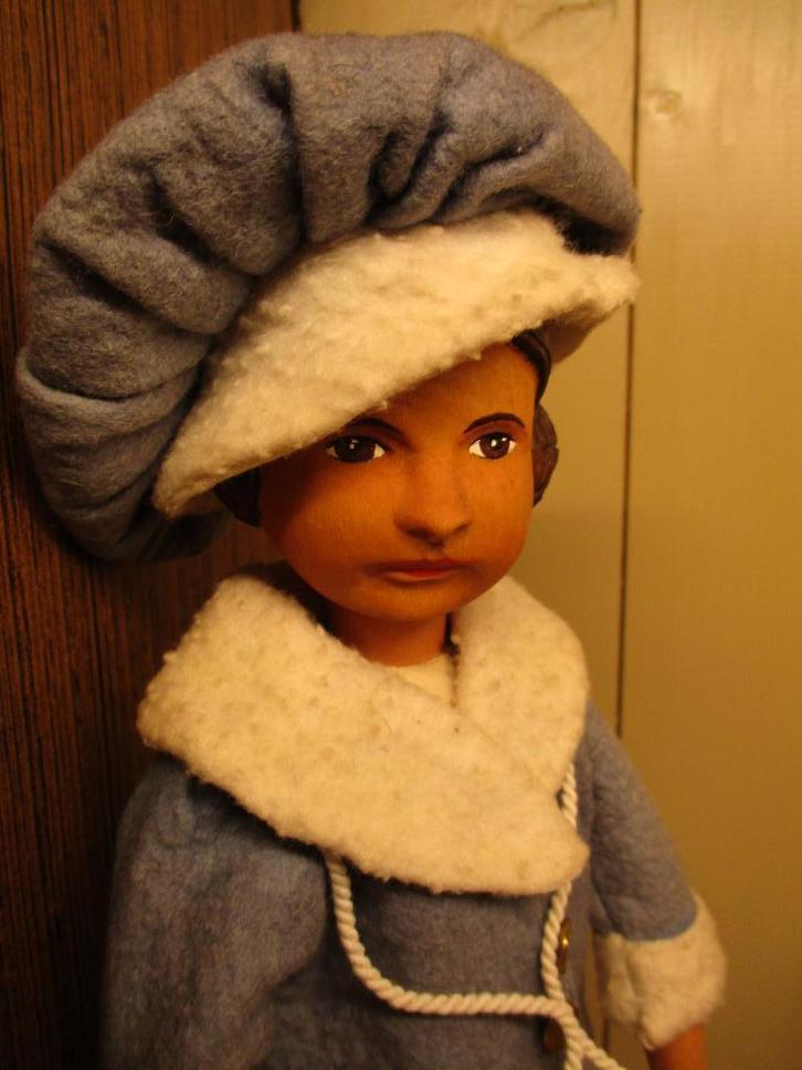 Oude antieke pop Duitsland hout handgemaakt gesigneerd, Verzamelen, Poppen, Zo goed als nieuw, Pop, Ophalen of Verzenden