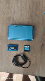 Blauwe Nintendo DS Phat/Original + Pokemon Sapphire & Sims, Spelcomputers en Games, Ophalen of Verzenden, Gebruikt