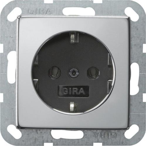 Gira wandcontactdoos randaarde systeem 55 chroom zwart, Hobby en Vrije tijd, Elektronica-componenten, Nieuw, Ophalen of Verzenden