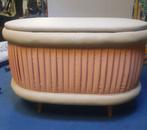 Te koop Vintage opberg poef, Ophalen, Minder dan 50 cm, Gebruikt, Ovaal