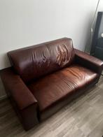 Bankstel 2zits, leer, Ophalen, Gebruikt, Tweepersoons, Minder dan 150 cm
