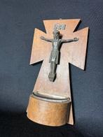 Amsterdamse school Art Deco houten crucifix kruis, Antiek en Kunst, Antiek | Woonaccessoires, Ophalen of Verzenden