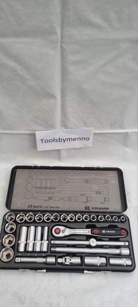 NIEUW 29 Delig KRAMP Dopsleutelset/Doppenset 1/2" 29-delig, Doe-het-zelf en Verbouw, Gereedschap | Schuurmachines, Nieuw, Overige typen