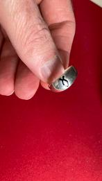 Zilver ring 925 keur 16/17 mm christelijk ichtus vis, Gebruikt, Ophalen of Verzenden, Dame, Kleiner dan 17
