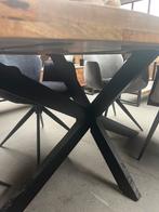 Magazijn leegverkoop eettafel ovaal mangohout matrix zwart, Nieuw, Ophalen of Verzenden, Info@wkhome.nl, Argonweg 20 Amersfoort