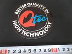 sticker logo Qtec better quality in high technology, Ophalen, Zo goed als nieuw, Bedrijf of Vereniging