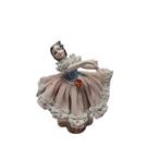 Vintage Duits porseleinen beeldje Dresden, 2e helft 20e eeuw, Ophalen of Verzenden, Gebruikt, Mens