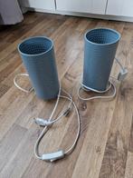 Set van 2 blauwe Jysk lampjes, Huis en Inrichting, Lampen | Hanglampen, Ophalen, Zo goed als nieuw, Metaal, Modern