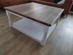 GRATIS salontafel eikenhout wit brocant hout, Huis en Inrichting, Tafels | Salontafels, Ophalen, Gebruikt, 100 tot 150 cm, Eikenhout