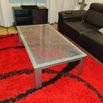 Salontafel glas glas craquelé glazen tafel metalen onderstel, 50 tot 100 cm, Minder dan 50 cm, 100 tot 150 cm, Gebruikt