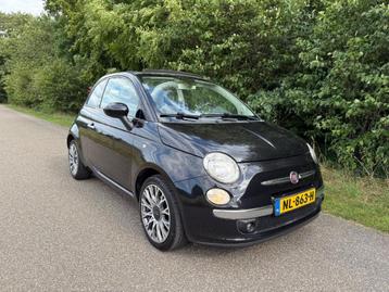Fiat 500 c 1.2 Lounge Cabrio Zwart, Airco, 16'' Velgen beschikbaar voor biedingen