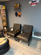 Mancave Fauteuils Leder, Eenpersoons, 75 tot 100 cm, Ophalen of Verzenden, Zo goed als nieuw