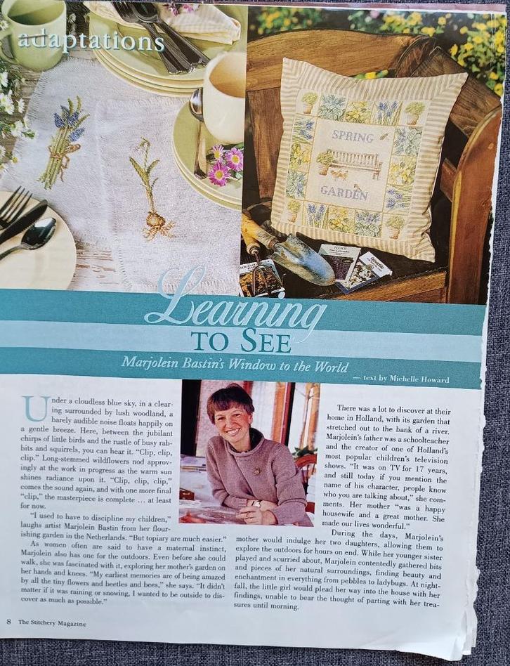 Borduurpatronen Marjolein Bastin Stitchery - Uniek, Hobby en Vrije tijd, Borduren en Borduurmachines, Nieuw, Patroon, Handborduren