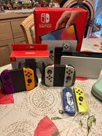 Nintendo Switch OLED Wit…met Bon! + 7 spellen en 6 Joycons., Spelcomputers en Games, Switch OLED, Met games, Ophalen of Verzenden