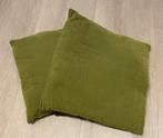 Twee groene kussens 40x40 cm, Ophalen of Verzenden, Zo goed als nieuw, Groen, Vierkant
