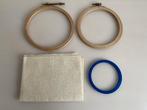 3 Borduurringen Borduren Ring Linnen Stof, Ophalen of Verzenden, Zo goed als nieuw, Onderdeel of Toebehoren