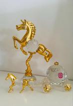 Kunst kristallen unicorn beeldjes met goud kleur, Ophalen of Verzenden, Zo goed als nieuw, Fantasy
