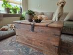 Stoere Eiken Salontafel met Opbergruimte, Huis en Inrichting, Woonaccessoires | Kisten, Ophalen, Gebruikt, 50 tot 100 cm, 50 tot 75 cm