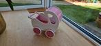 Houten poppenwagen roze nieuw, Kinderen en Baby's, Speelgoed | Houten speelgoed, Ophalen of Verzenden, Zo goed als nieuw