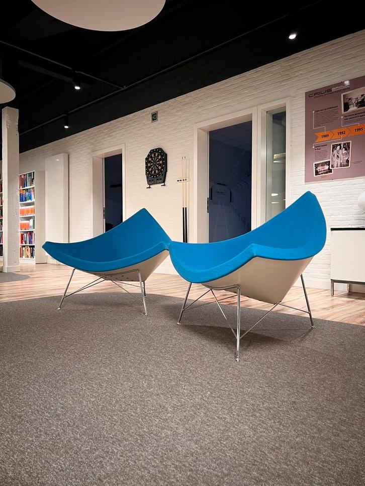 2x Vitra Coconut Chair, Huis en Inrichting, Fauteuils, Zo goed als nieuw, Stof, 75 tot 100 cm, 75 tot 100 cm, Ophalen