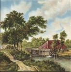 2 tegels J.C. van Hunnik, Antiek en Kunst, Antiek | Wandborden en Tegels, Ophalen of Verzenden