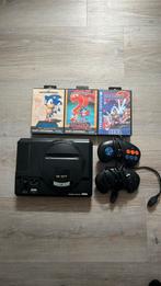 Sega megadrive met 2 controllers en 3 sonic games, Met 2 controllers, Mega Drive, Ophalen of Verzenden, Zo goed als nieuw