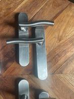 4 Deurkruk Sets (1 met slot), Doe-het-zelf en Verbouw, Hang- en Sluitwerk, Ophalen of Verzenden, Gebruikt, Rvs, Klink of Kruk