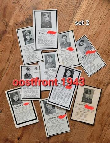 10X duitse ww2 bidprentjes 1943 / deathcards / Sterbebild -2 beschikbaar voor biedingen