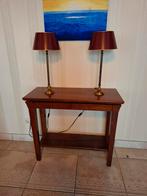 Houten Console Tafel met Lade en Onderblad, Ophalen, Gebruikt, 100 tot 150 cm, Klassiek