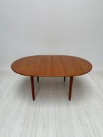 Vintage Deense Teak Eettafel Uitschuifbare Design Jaren 70, 50 tot 100 cm, 150 tot 200 cm, Ophalen of Verzenden, Zo goed als nieuw