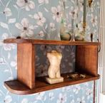 Vintage houten wandplank, Ophalen of Verzenden, Minder dan 50 cm, Minder dan 50 cm