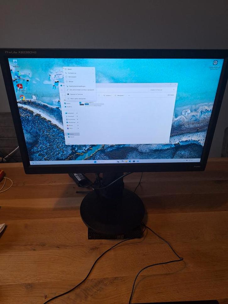 Dell Optiplex 7050 micro  met breedbeeld monitor en win €150, Computers en Software, Desktop Pc's, Zo goed als nieuw, 2 tot 3 Ghz